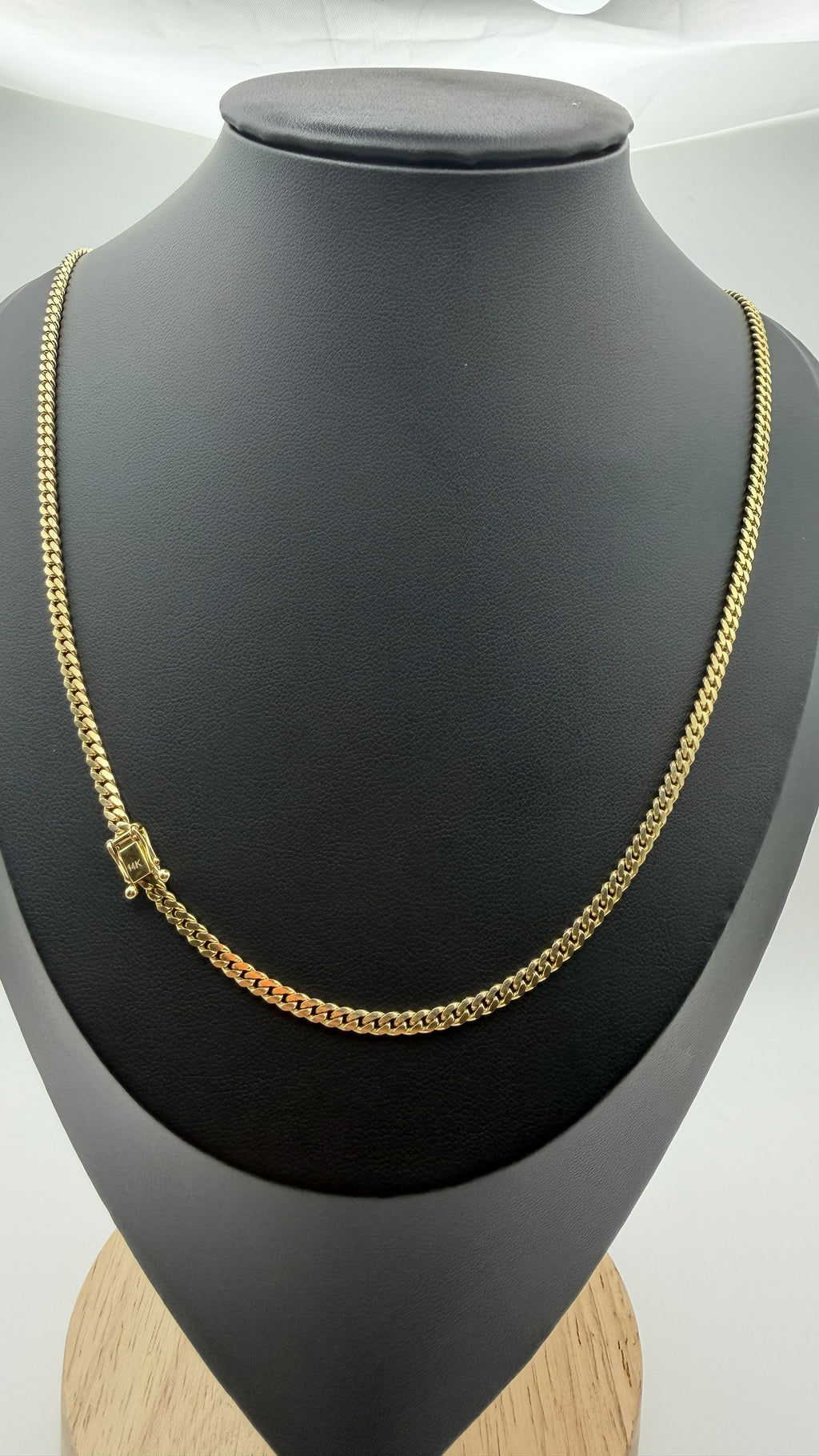 14K Solid Gold Cuban Link Chain – 24" | 3mm