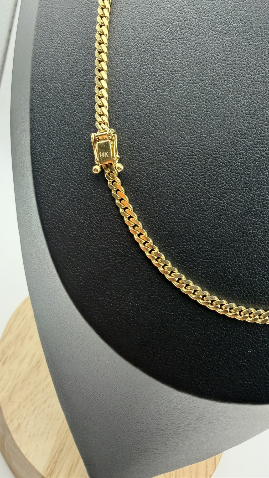 14K Solid Gold Cuban Link Chain – 24" | 3mm