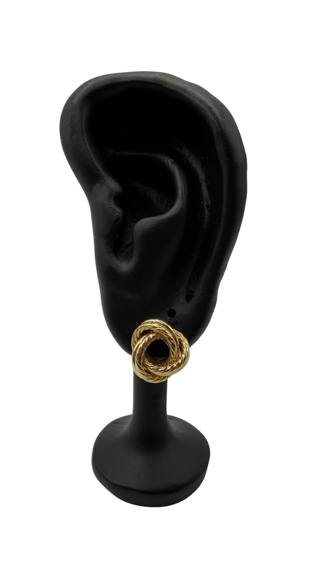 14K Solid Gold Knot Stud Earrings