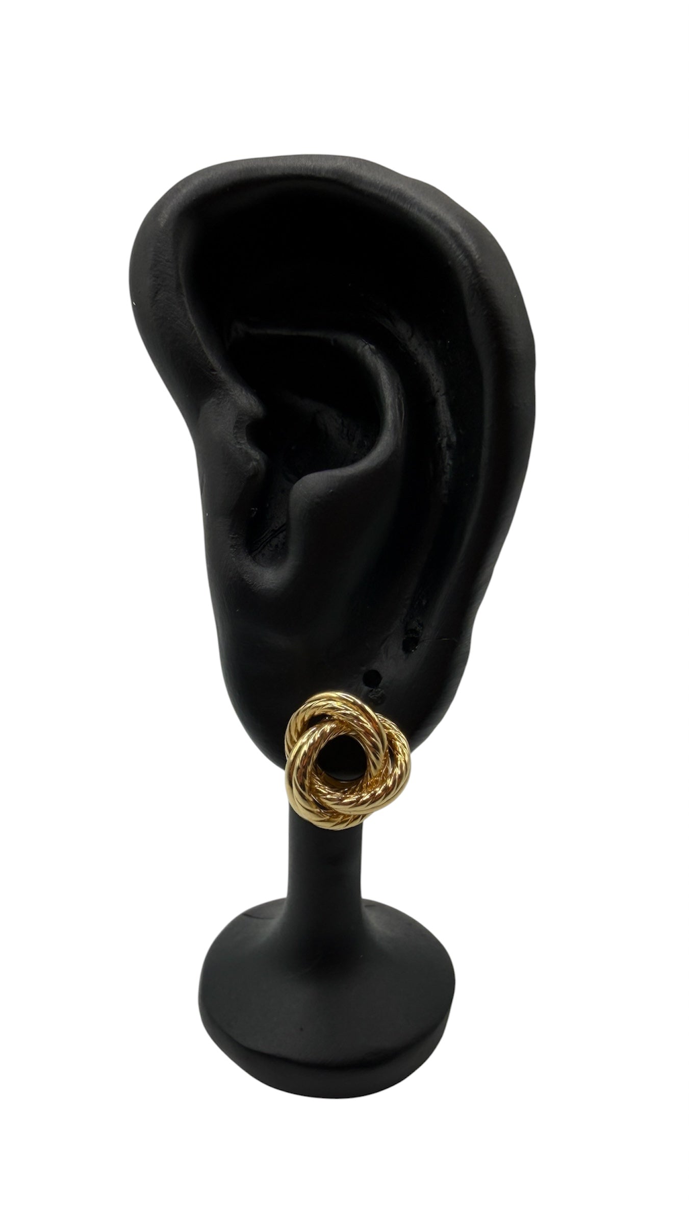 14K Solid Gold Knot Stud Earrings
