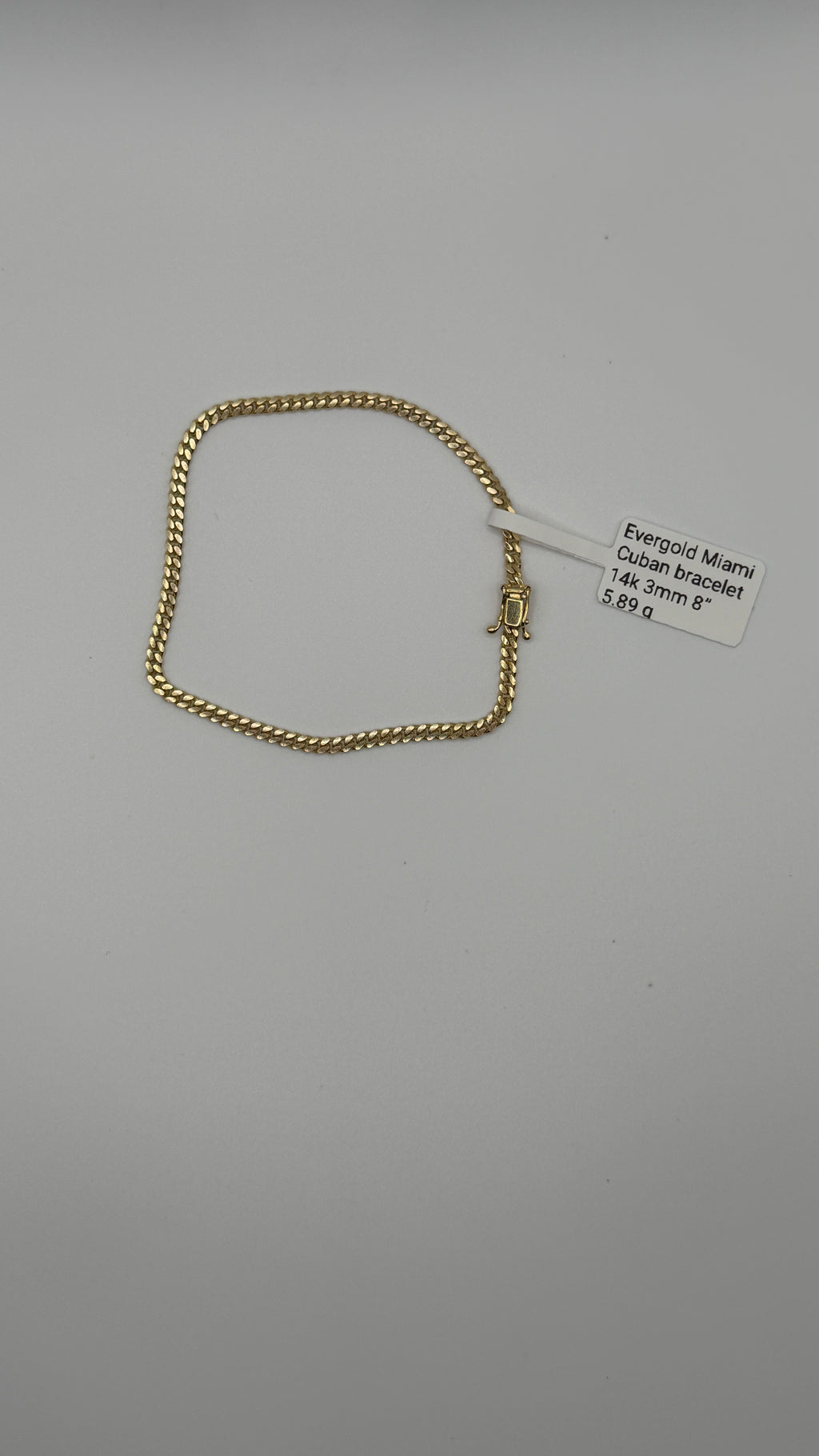 14K Solid Gold Cuban Link Bracelet
