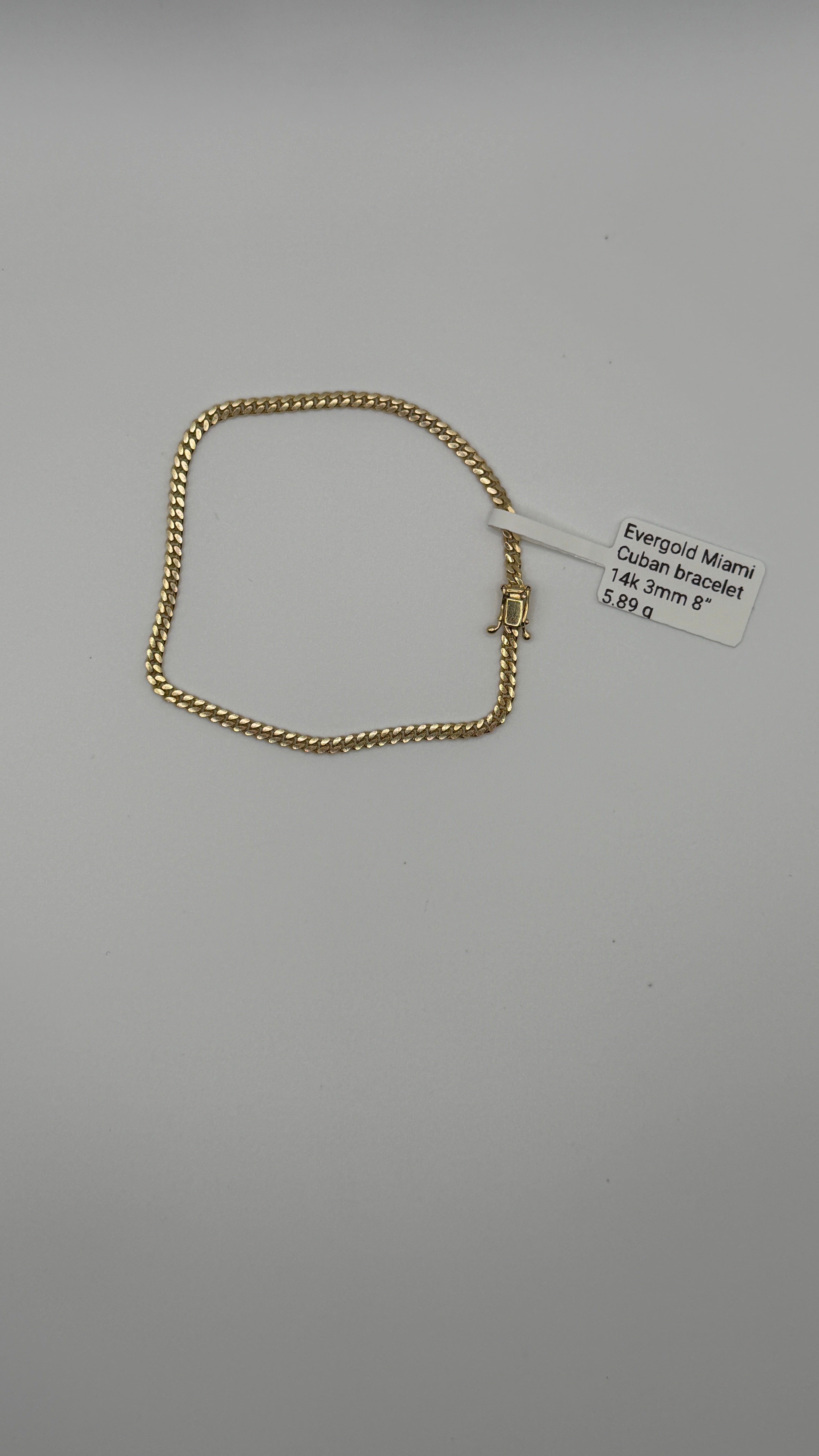 14K Solid Gold Cuban Link Bracelet