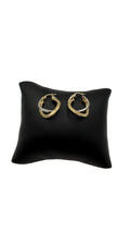 14K Two-Tone Gold Greek Key Hoop Earrings | 24.3mm