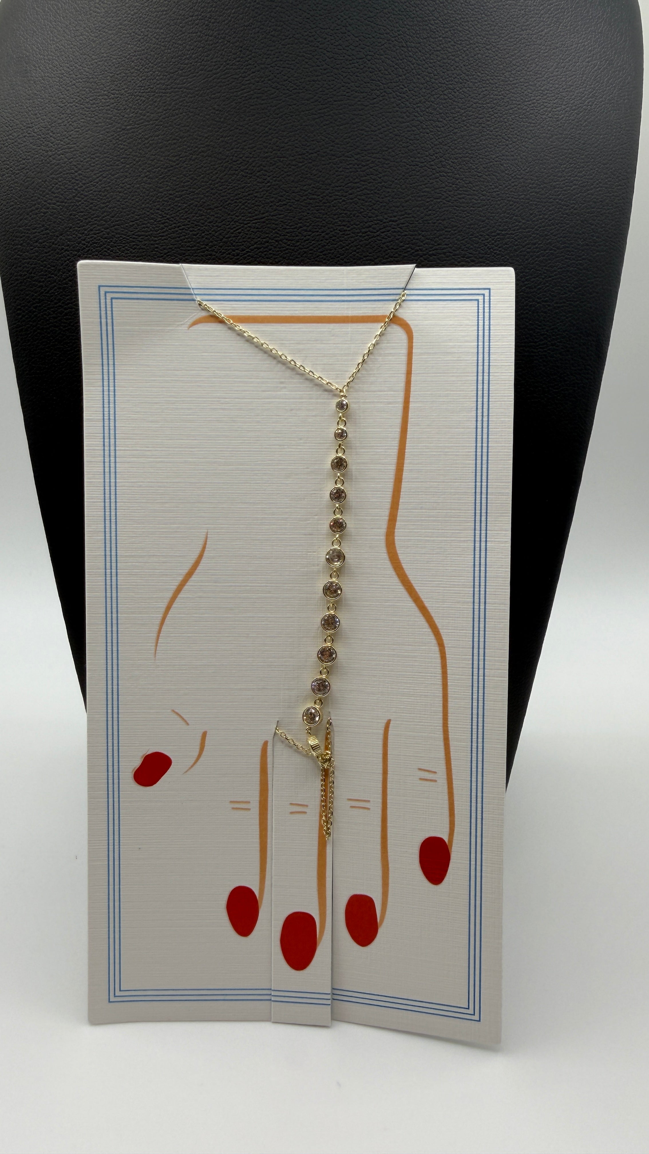 10K Solid Gold Hand Chain