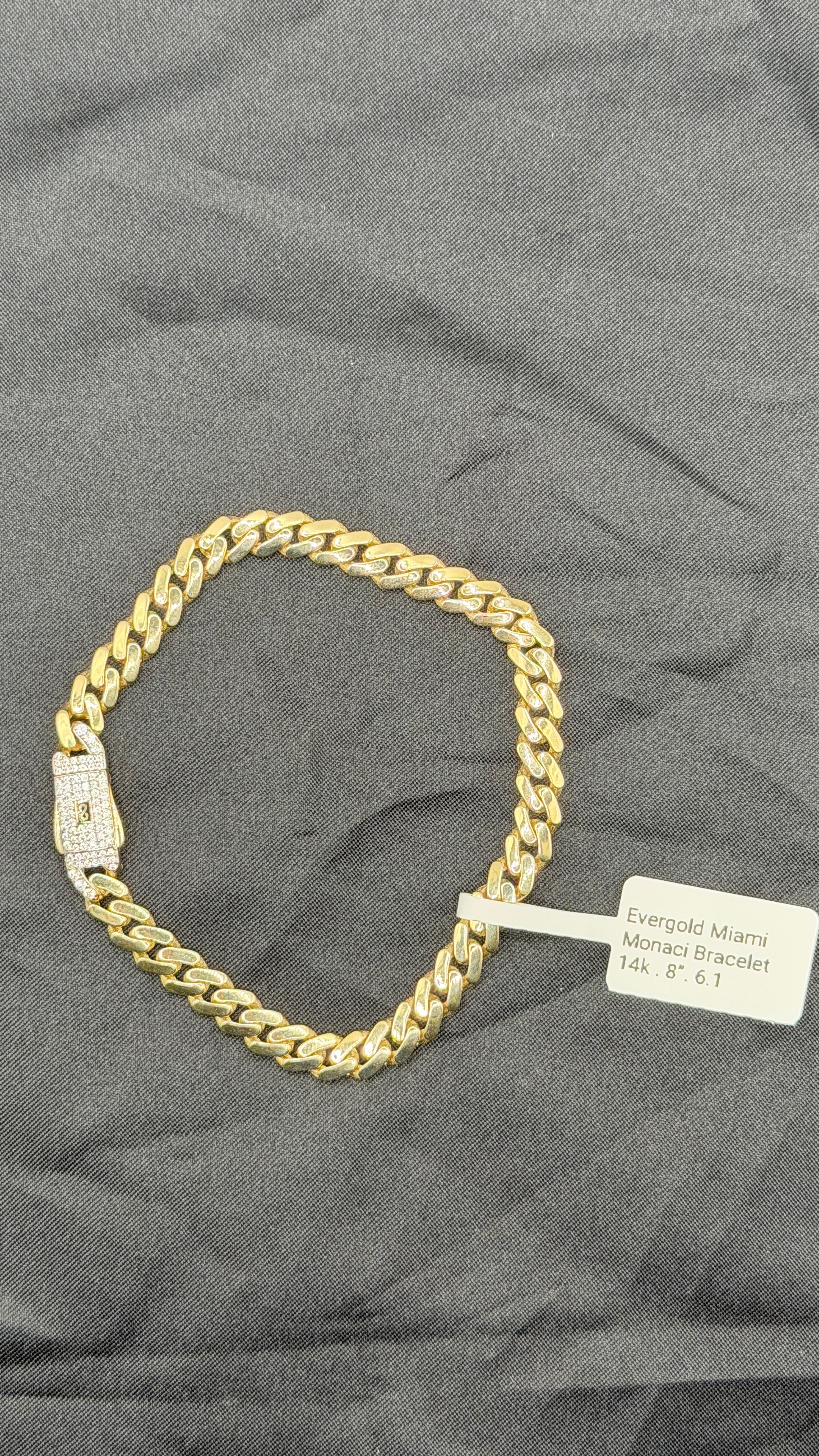 Monaci Cuban Bracelet – Solid 14K Gold | 6.1mm | 8” | 6.22g