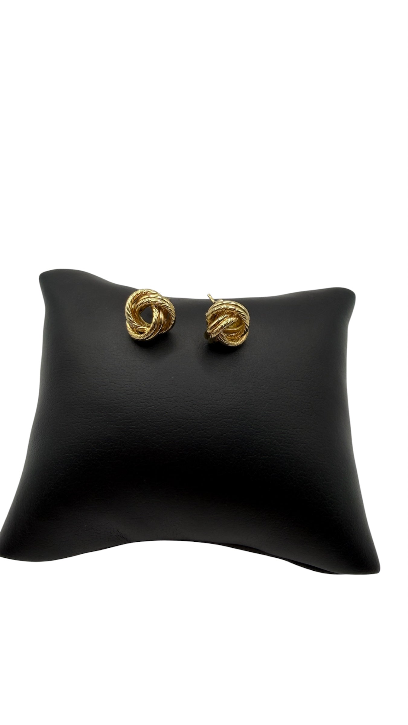 14K Solid Gold Knot Stud Earrings