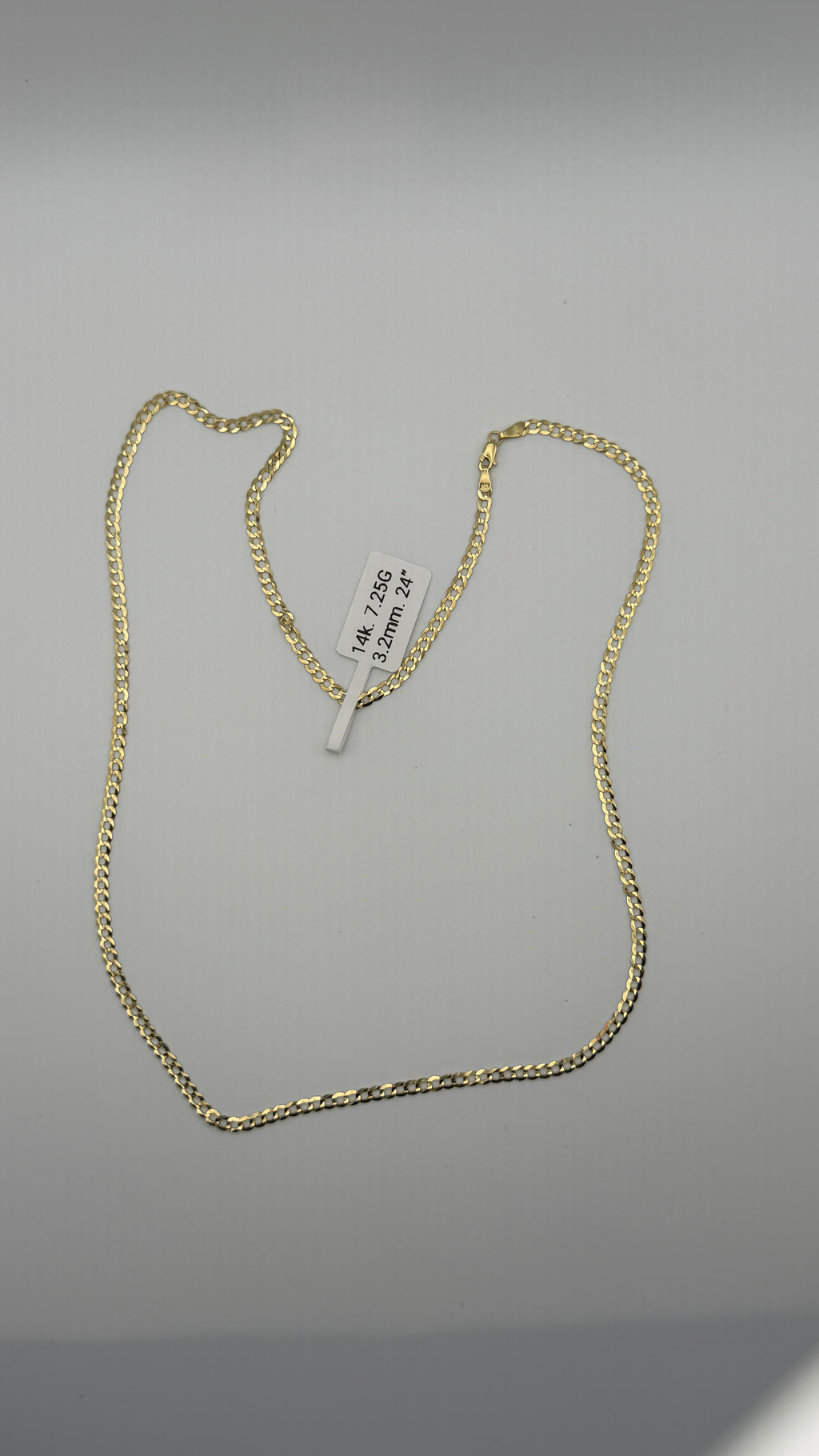 14K Diamond Cut Cuban Link Chain Necklace
