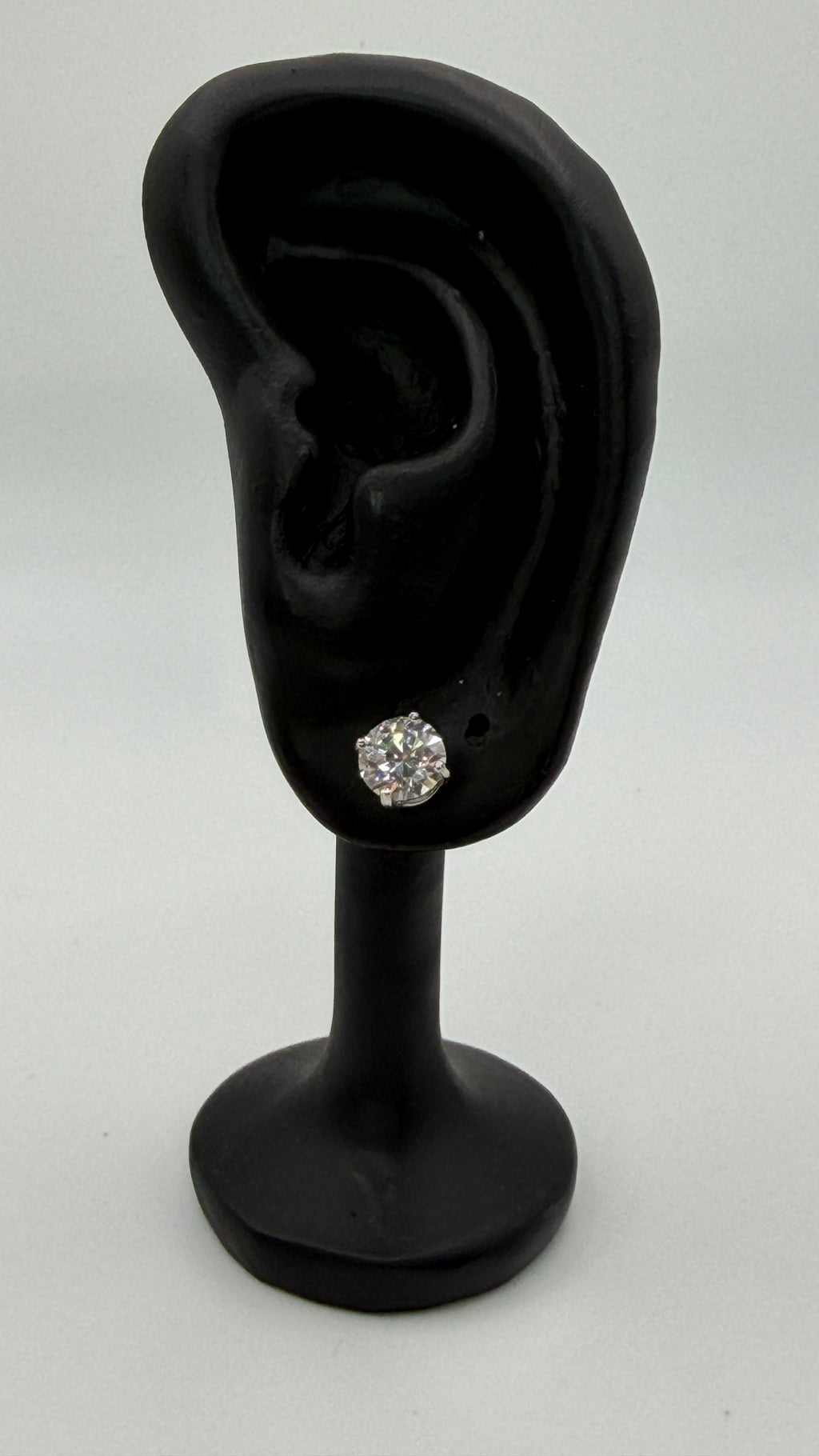 14K White Gold Lab Diamond Stud Earrings — 2ct VVS | IGL Certified