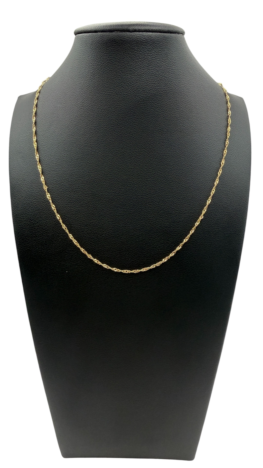 14K Solid Gold Singapore Chain | 16” | 1.3mm