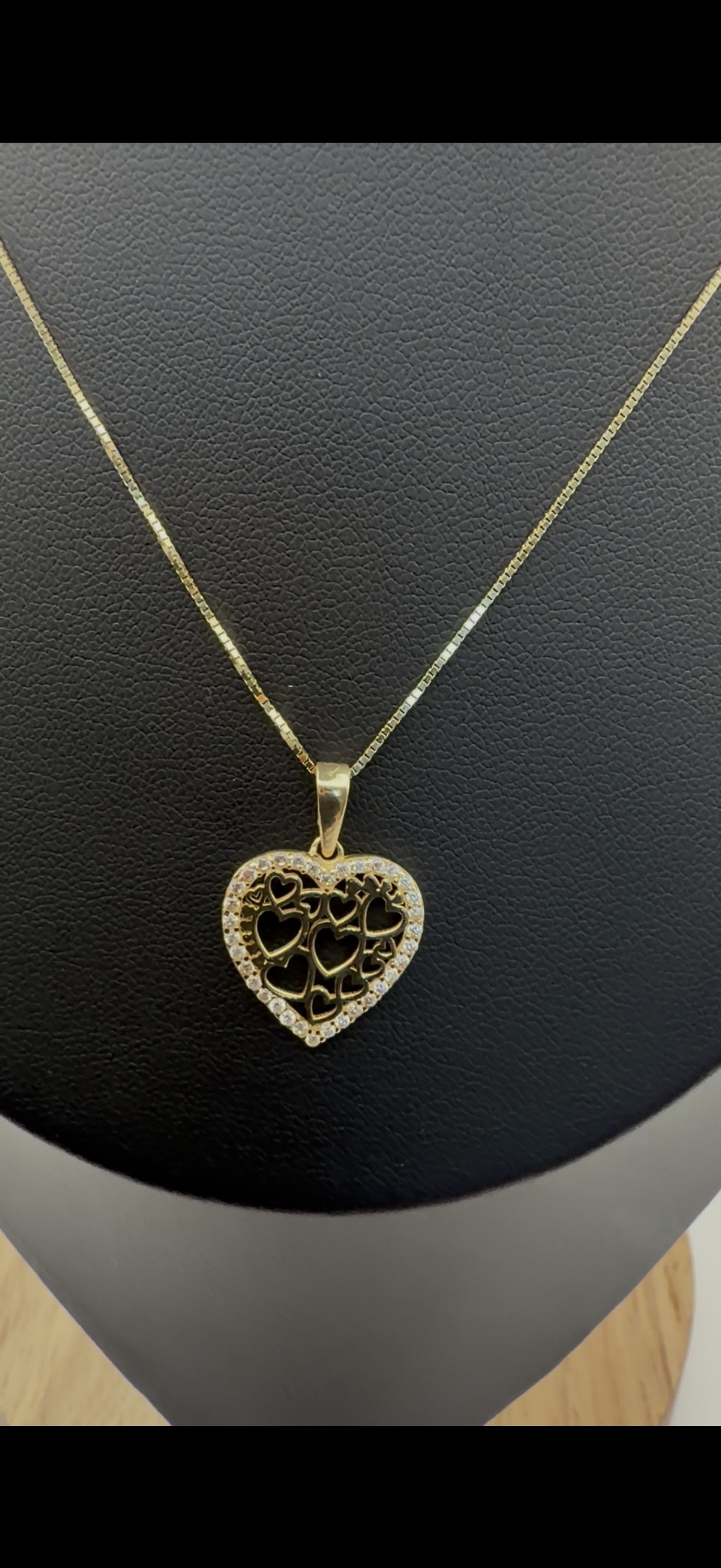14K Solid Gold Heart Pendant Necklace – 20"