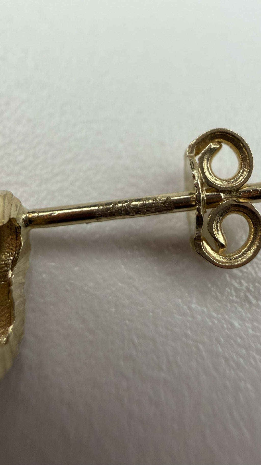 14K Solid Gold Clover Stud Earrings