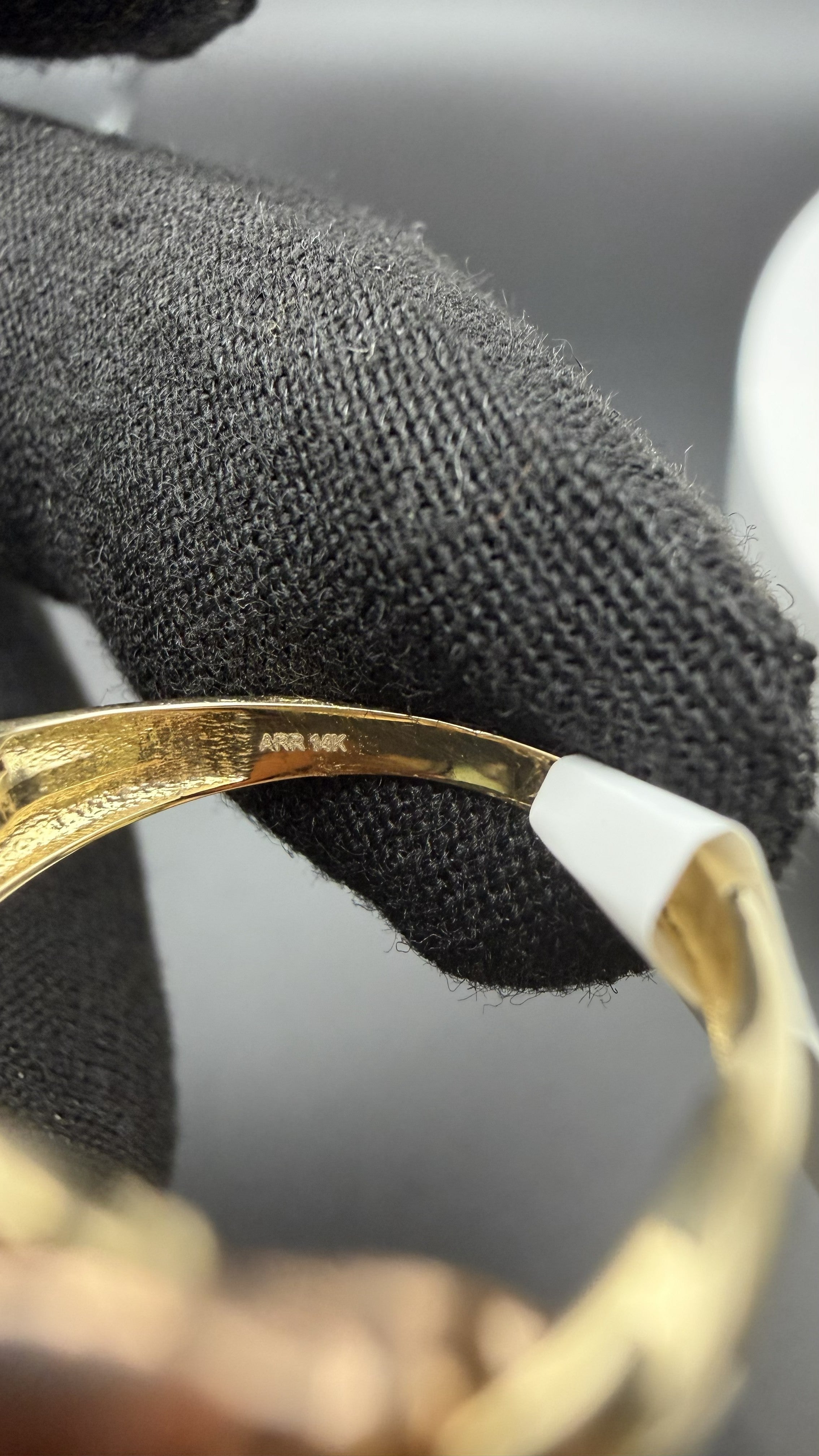 14K Solid Gold Three-Color Twisted Ring – Size 7