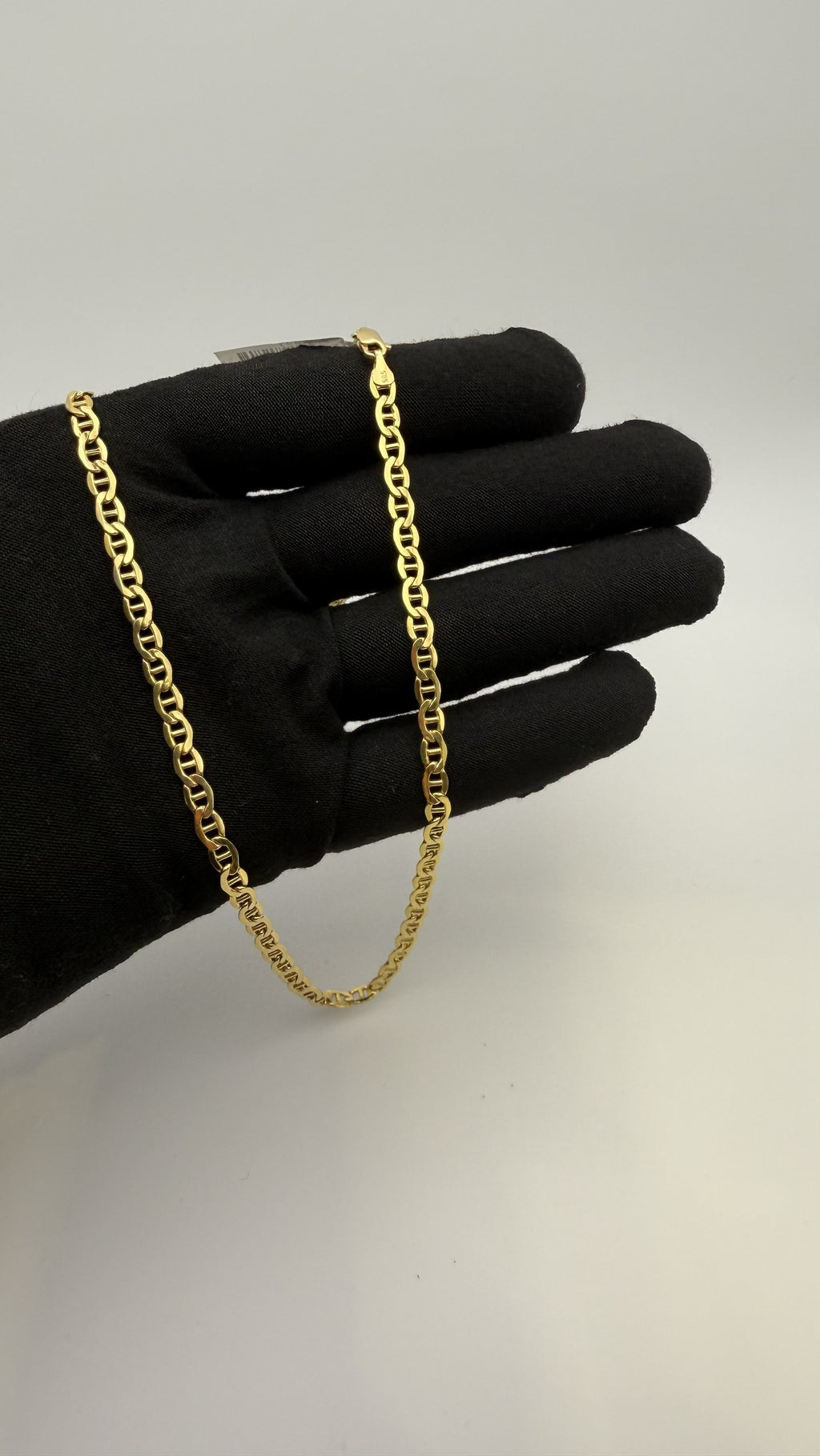 14K Solid Gold Mariner Link Necklace – 20" | 4.3mm