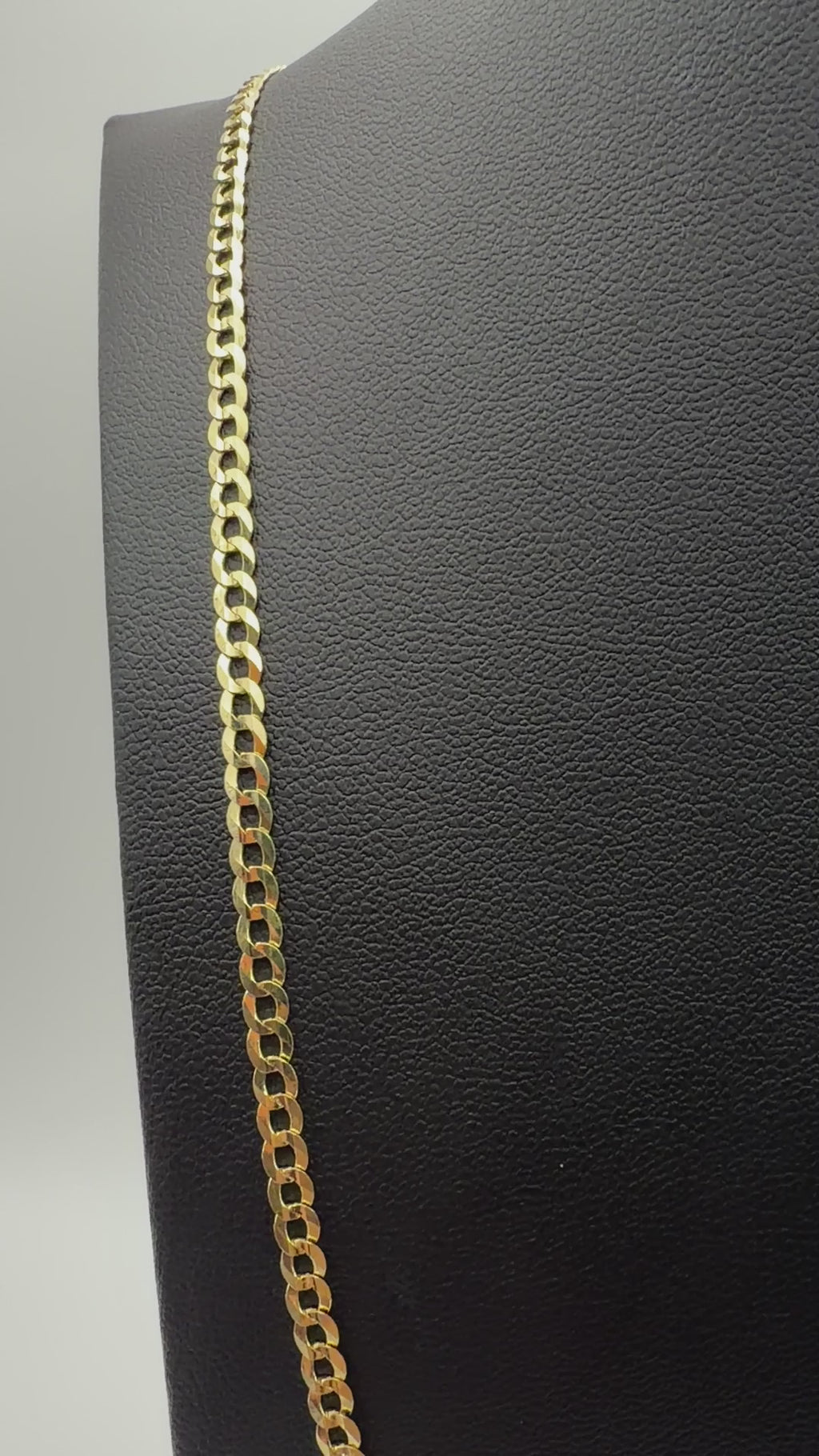 14K Diamond Cut Cuban Link Chain Necklace