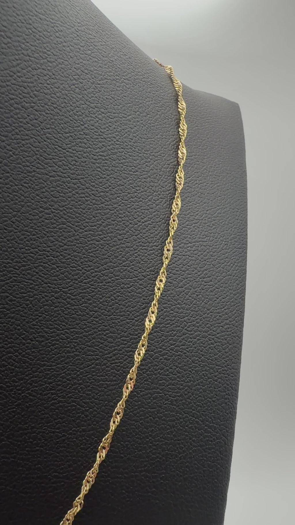 14K Solid Gold Singapore Chain | 16” | 1.3mm