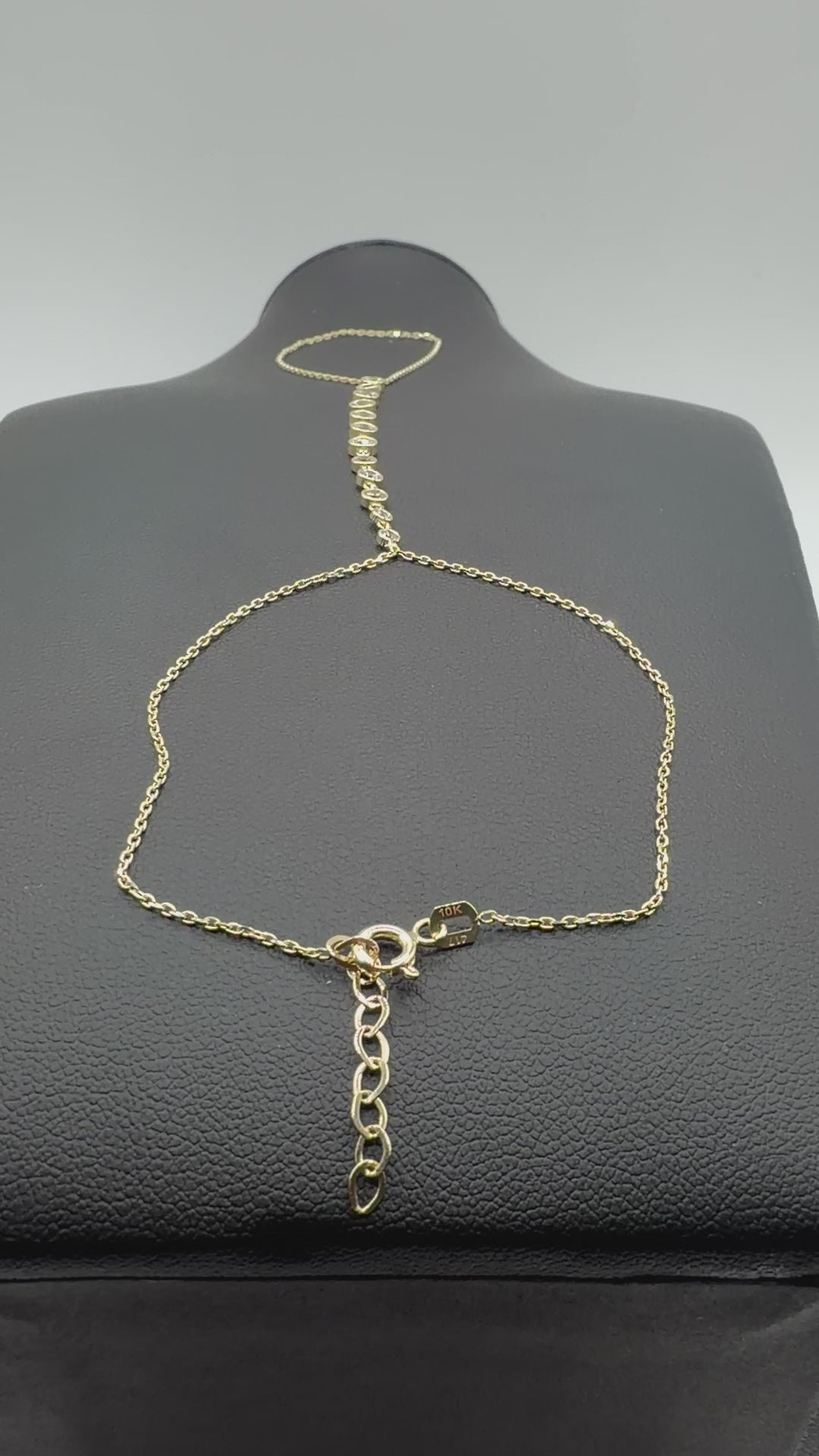 10K Solid Gold Hand Chain