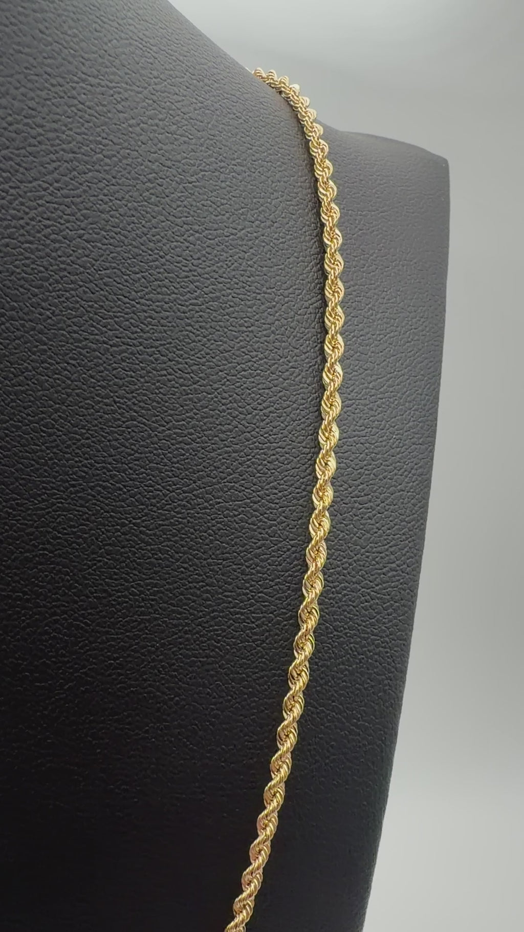 18K Gold Rope Chain Necklace | 18” | 2mm