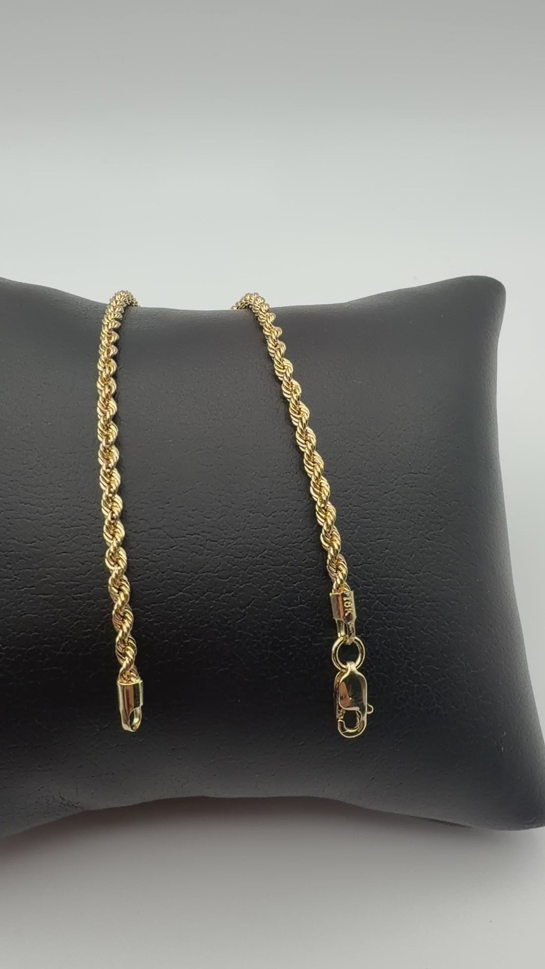 18K Gold Rope Bracelet | 7” | 2mm