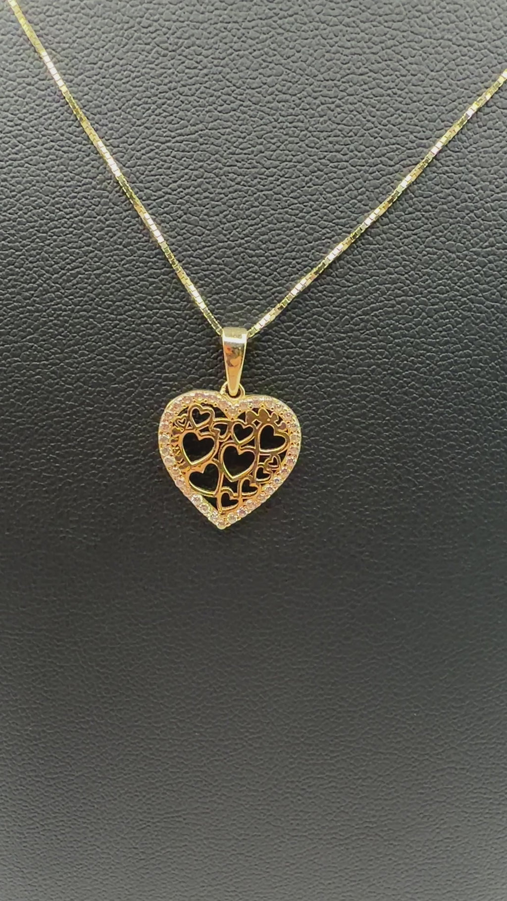 14K Solid Gold Heart Pendant Necklace – 20"