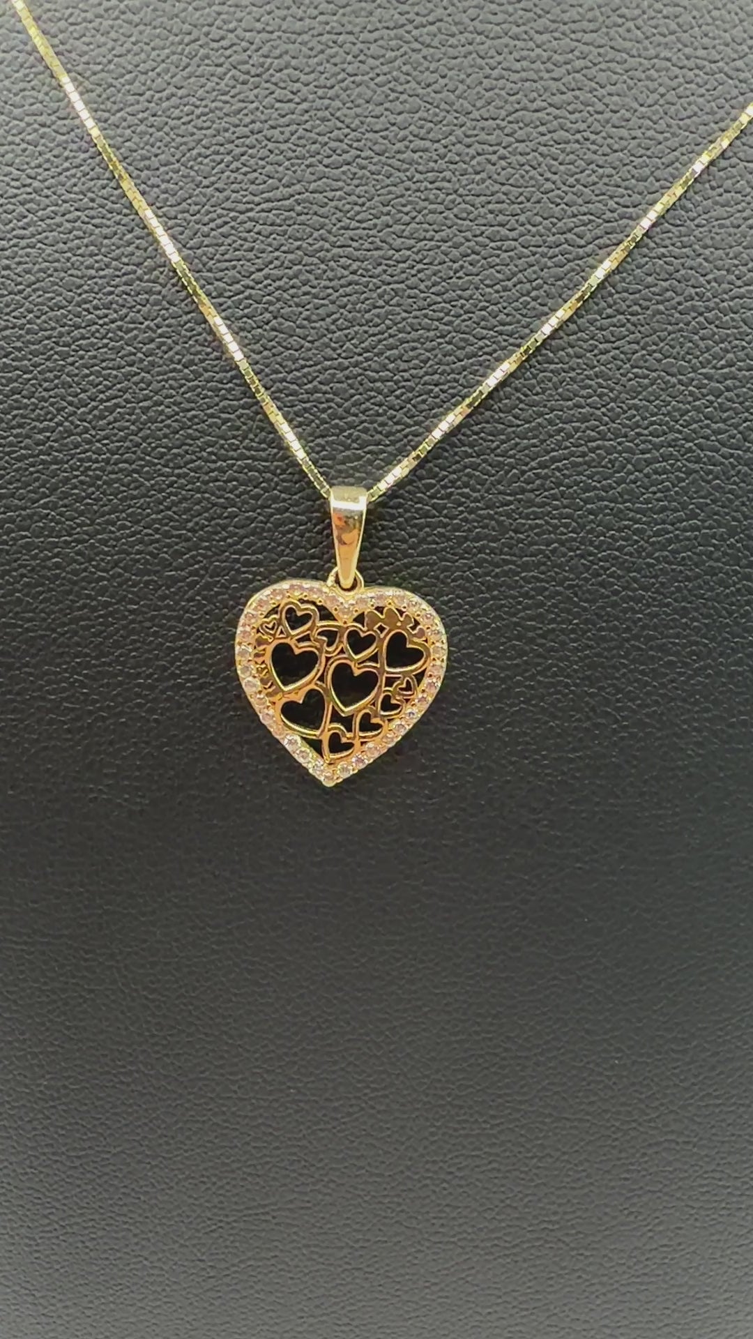 14K Solid Gold Heart Pendant Necklace – 20"